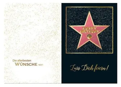 Produktbild von Geburtstagskarte A4, Sternmotiv, Sound, „Du bist unser Star“