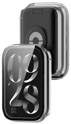 Produktbild von Schutzhülle mit Glas für Xiaomi Smart Band 10 Pro, Bizon Case Watch Adamo, Transparent