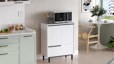 Produktbild von Skye Decor, On8A-W, szafka kuchenna, 100% MELAMINE COATED SLIPBOARD, biały, 74,8 x 35,5 x 90,4 cm