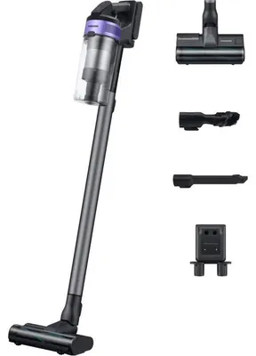 Immagine prodotto di Samsung VS20B75B1R4, aspirapolvere a bastone 2 in 1, senza sacco, nero, cromato, viola, rettangolare, per aspirazione a secco, con tecnologia multi-ciclonica