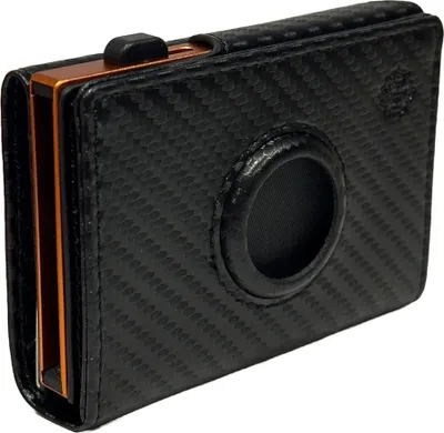 Produktbild von HeartGlobal Hochwertiger Geldbeutel mit Karten-Schnellzugriff – langlebig & kompakt | RFID-Schutz | Brieftasche für Damen & Herren: Orange / Mit Airtag Color: Orange Wallet features: Mit Airtag
