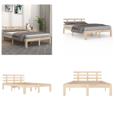 Produktbild von vidaXL Massivholzbett 200x200 cm - Bettrahmen - Bettgestell - Bett - Holzbettrahmen