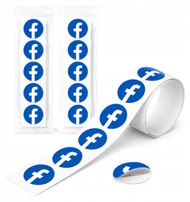 Zdjęcie produktu dla Naklejka NFC tag Facebook 25mm obserwuj stronę jednym dotknięciem 30 szt