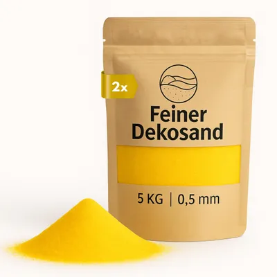 Productafbeelding van Deko-Sand, geel, 10 kg, geschikt voor vazen, glazen en als decoratiemateriaal