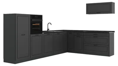 Productafbeelding van Hoekkeuken Vicco R-Line Antraciet landelijk/Antraciet 327 x cm zonder werkblad, Model 68225