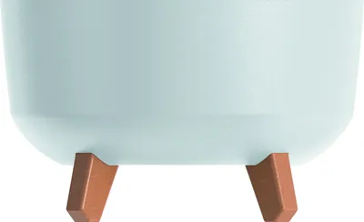Produktbild von Prosperplast Gracia Low Blumentopf mit abnehmbaren Beinen inkl. Einsatz für Innen- und Außenbereich Pflanzgefäß Rund Kunststoff UV-beständig (235mm, Weiß) …