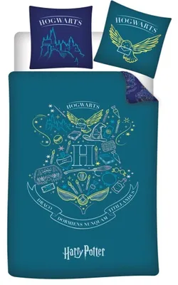 Produktbild von Harry Potter Kinder Bettwäsche Mikrofaser 2tlg Set 135/140x200 63x63