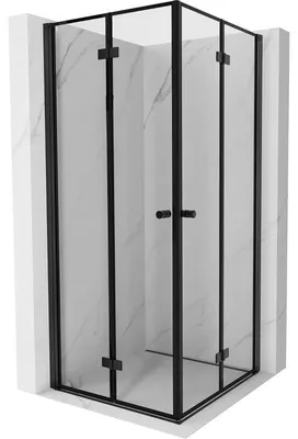 Obrázek produktu pro Mexen Mist-F Duo sprchový kout skládací 75 x 75 cm, černý rám, černá - 8A6-075L-075P-70-70