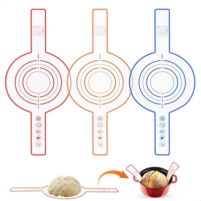 Image de Tapis de cuisson en silicone, réutilisables, antiadhésifs, lot de 3, pour cocotte