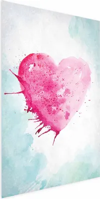 Produktbild von Posterpapier Poster - Watercolor Heart 40x60 cm Abstrakt n-B-0031-ao-a