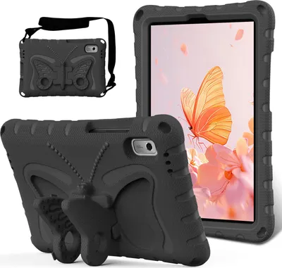Obrázek produktu pro Dětské pouzdro pro Lenovo Tab M9 2023 TB-310FU 9,0", lehké EVA pouzdro proti nárazům s ramenním popruhem a motýlkovým stojánkem Černá