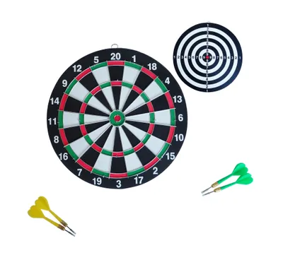 Produktbild von KUBIsport Zielscheibe 30 cm - Metallrahmen, 4 Darts