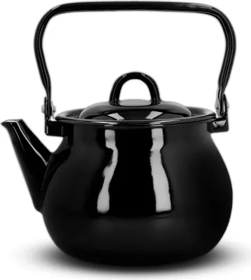 Produktbild von AGD Olkusz | Induktionskessel 2,5l - Schwarz - Wasserkessel Emaillierte Oberfläche - Hochwertige Verarbeitung - Ergonomisches Design