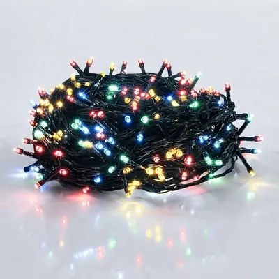 Produktbild von LED Weihnachts Lichterkette bunt - 120 LED / 12 m - Deko Beleuchtung für Außen mit Timer