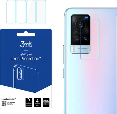 Produktbild von 3mk Hybridglas Lens Protection für Vivo X60t 5G Kamera Objektiv Kameralinse 0,16mm 6H (4 Stück)