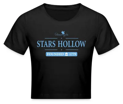 Produktbild von Spreadshirt Gilmore Girls Motiv Stars Hollow Founded 1779 Crop Top, XL, Schwarz