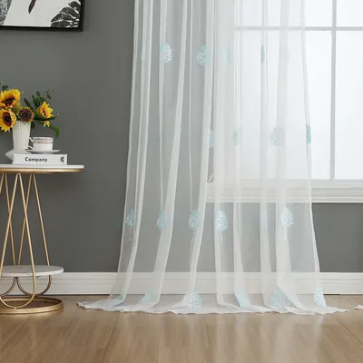 Produktbild von Gardine Raschel Stickerei HxB 245x200 cm Design 04 »Florenz« Multiband für Gardinenschiene und Gardinenstange Elegante Fensterdekoration, 2023200