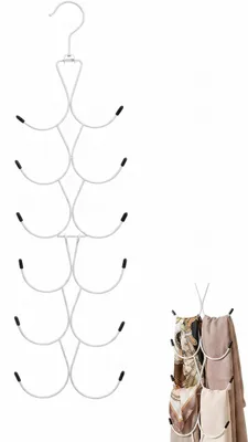 Image de Schalhalter - 12 crochets - Porte-écharpes, cravates et ceintures multifonctionnel - 1 pièce