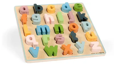 Produktbild von BigJigs Holz abc Puzzle - Lernspielzeug, bunt,