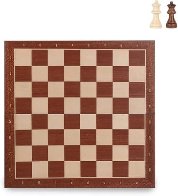 Imagen del producto de Juego de ajedrez magnético de madera, portátil, con tablero plegable, piezas de almacenamiento y apto para viajes, ideal para adultos y profesionales. Set de ajedrez