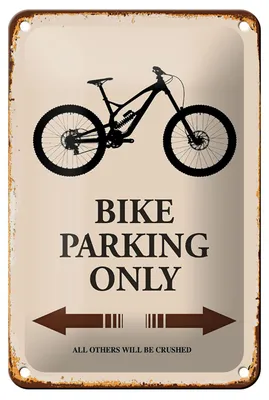 Produktbild von Blechschild Spruch 12x18cm Bike parking only
