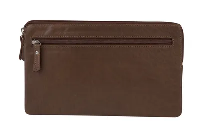 Produktbild von Banktasche Geldtasche LEAS in Echt-Leder, Cognac braun - Special-Edition