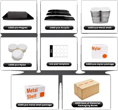 Zdjęcie produktu dla Zestaw do produkcji magnesów, projekt DIY, kompletny zestaw, 1000 materiałów akrylowych