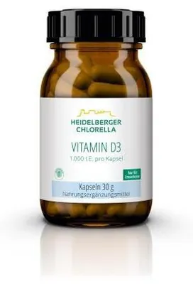 Obrázok produktu pre Heidelberger Chlorella vitamín D3 1.000 I.E kapsuly, 60 kapsúl
