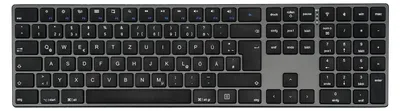 Produktbild von Kabellose Multi-Device-Tastatur PERIXX PERIBOARD-817, QWERTZ, Aluminium