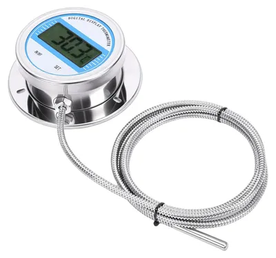 Digitales Thermometer, 2 m Sonde, -50–200 °C, M27x2, Edelstahl