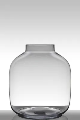 Produktbild von INNA-Glas Runde Glas Vase Georgia Earth, klar, 43 cm, Ø 38 cm - Design Vase