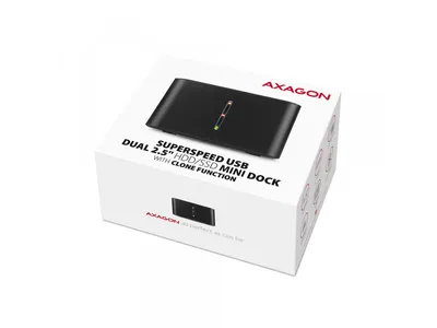 Image de AXAGON Axagon ADSA-D25 station d'accueil pour lecteur de disque USB 3.2 Gen 1 (3.1 Gen 1) Type micro-B Noir