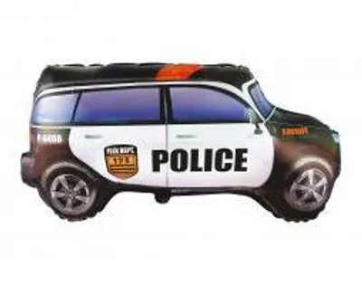 Produktbild von Folienballon „Polizeiauto“, mehrfarbig, 61 cm, Flexmetal