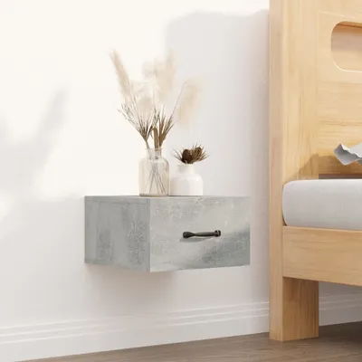 Productafbeelding van vidaXL Wandtafel, nachtkastje, betonlook, 35x35x20 cm