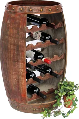 Immagine prodotto di DanDiBo portabottiglie in legno da appoggio 0370-R botte 80 cm portabottiglie portabottiglie portabottiglie marrone bar wine bar