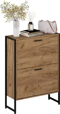 Zdjęcie produktu dla Wózek na buty Vicco Folda Goldkraft dąb/czarny 63 x 83 cm z 2 uchylnymi przegrodami, Model 57360