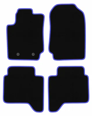 Produktbild von Fußmatten Automatten Velours Schwarz/Blau für Ford Ranger Raptor 2019- Set 4-tlg