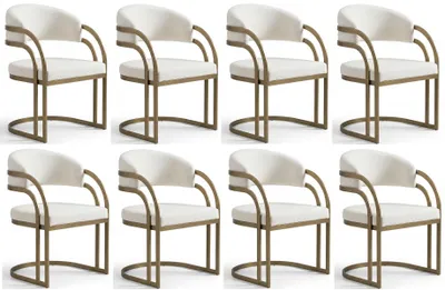 Image de Ensemble e huit chaises beiges : chaises de salle à manger et de cuisine