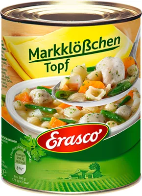 Obrázek produktu pro Erasco hrnec s knedlíky s dření a spoustou lahodné zahradní zeleniny 800g