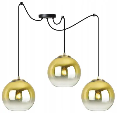 Produktbild von Pendelleuchte Gold mit Lampenschirm 20 cm – Elegante Hängelampe / Deckenleuchte im modernen Design