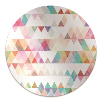 Produktbild von Rundmatte - Stuhlunterlage Bürostuhlunterlage - Rund Ø 100 cm - Bodenmatte - Fußmatte - Regenbogengeometrie.