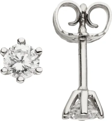 Produktbild von JOBO Ohrstecker 585 Gold Weißgold 2 Diamanten Brillanten 0,50 ct. Ohrringe