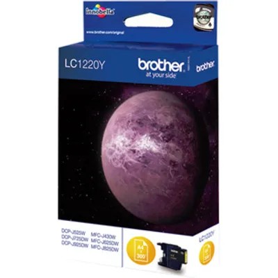 Produktbild von Brother LC1220YBP - Gelb - original - Blisterverpackung - Tintenpatrone - für Brother DCP-J525, DCP-J725, DCP-J925, MFC-J430, MFC-J625, MFC-J825, MyMio MFC-J825