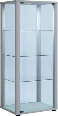 Immagine prodotto di Vetrina in piedi | Vetro con vetro di sicurezza ESG | Dimensioni ca. H. 115 x W. 50 x D. 38 cm | Vetro espositore per stand | Moderno e salvaspazio | Espositore in vetro - Kavisa M