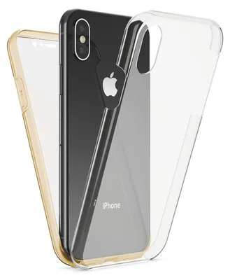 Obrázok produktu pre NALIA 360-stupňové puzdro na mobilný telefón pre Apple iPhone X XS, celokryté puzdro s celoplošným nárazníkom zlaté