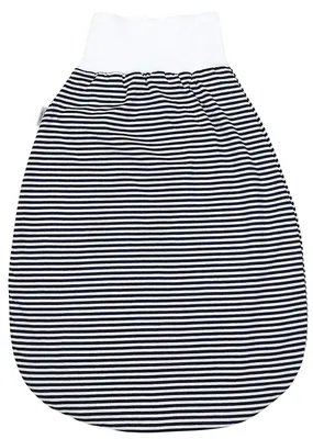 Produktbild von TupTam Unisex Baby Strampelsack mit breitem Bund Unwattiert, Farbe: Streifenmuster Dunkelblau, Größe: 0 - 6 Monate