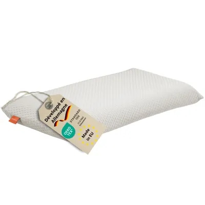 Image de Coussin orthopédique pour le cou, 35 x 70 cm, conçu pour soulager les douleurs cervicales, en mousse à mémoire de forme, lavable, sleepling