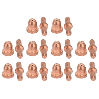 Image de Consommables pour découpeur plasma, kit d'embouts d'électrodes, buse plasma, buse de protection plasma, buse de protection pour découpeur plasma, kit de buse de torche, fournitures pour découpeur plasma