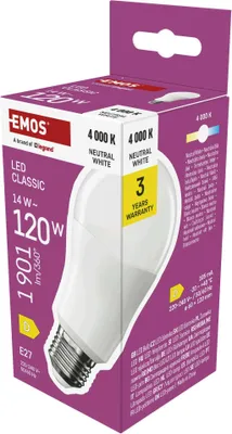 LED Lampe Classic A60 / E27 / 14 W (120 W) / 1901 lm / Neutral Weiß