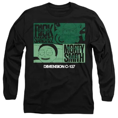 Produktbild von Rick And Morty - "C137" T-Shirt für Herren/Damen Uni, Langärmlig TV41446 (XL) (Schwarz)